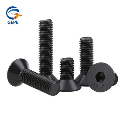 DIN7991 Flat Head Hex Socket Screw Black Oxide Grade 10.9 Steel