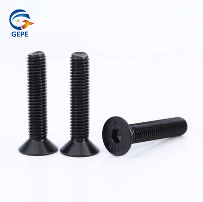 DIN7991 Flat Head Hex Socket Screw Black Oxide Grade 10.9 Steel